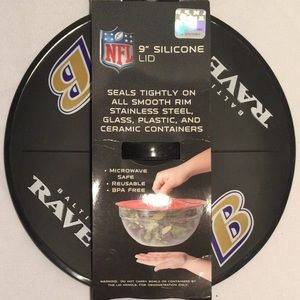 NFL Baltimore Ravens Silicone Lid 9”
